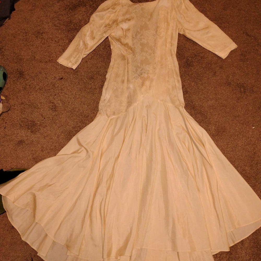 Cream Women's Dress With Bow